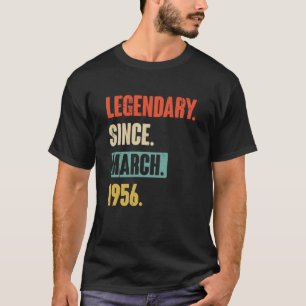 Camiseta Aniversário Vintag, 67 de março de 67 anos