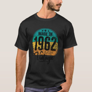 Camiseta Aniversário Vintage Ano de Aniversário 1962 Bday