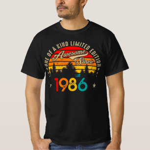Camiseta Aniversário Vintage Retro 1986