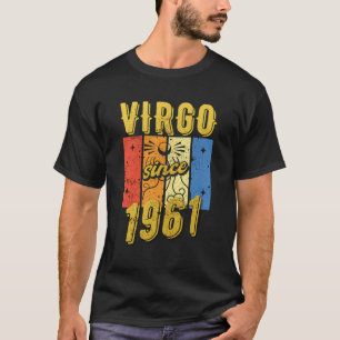 Camiseta Aniversário Virgo 1961 Sinal Zodiac