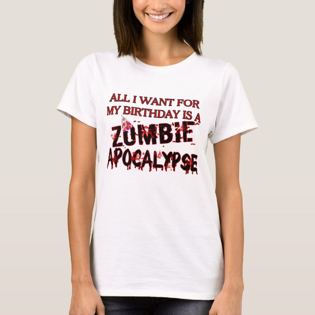 Camiseta Aniversário Zombie Apocalypse (Frente)