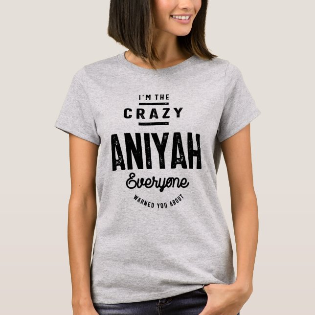Camiseta Aniyah Personalizated Name Birthday Gift (Frente)