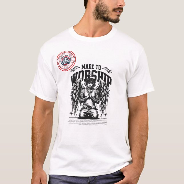 Camiseta Anjo Americano Africano (Frente)