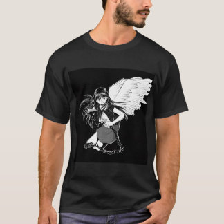 Camiseta Anjo aterrado: Dobro preto