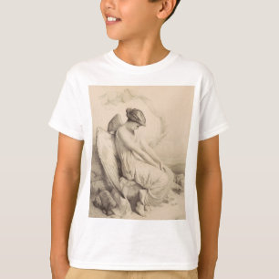 Camiseta Anjo cristão sentado numa pedra