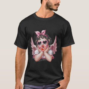 Camiseta Anjo Cupido Retro Dia dos Namorados Cupido Vintage