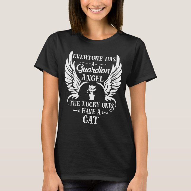 Camiseta Anjo da guarda de gatos (Frente)