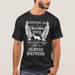 Camiseta Anjo da guarda do cão German shepherd