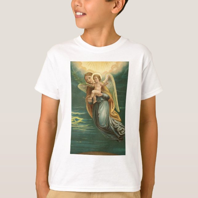 Camiseta Anjo-da-guarda e bebê Jesus (Frente)