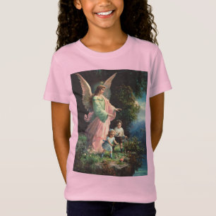 Camiseta Anjo da guarda protegendo crianças perto de uma sa
