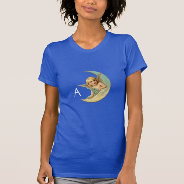 CAMISETA ANJO DA LUA EM LOUÇA DOURADA AMARELA MONOGRAMA (Frente)