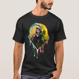 Camiseta Anjo Da Morte Da Coroa De Cores De Grim Oculta Vap