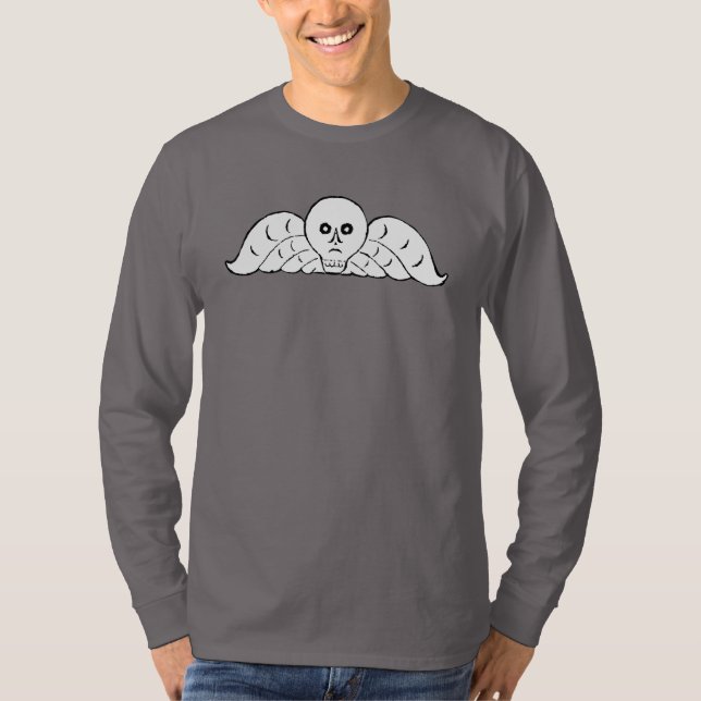 Camiseta Anjo de caveira de lápide colonial de Boston (Frente)