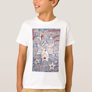 Camiseta Anjo de estrelas e tiras