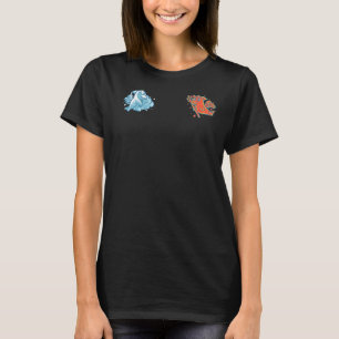 Camiseta Anjo De Golfinho E Diabo Sentados No Ombro N