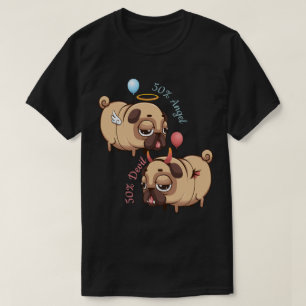 Camiseta Anjo/Diabo de Pug Bonito