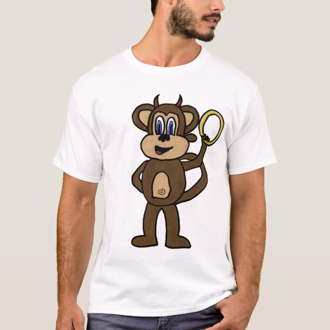 Camiseta Anjo/diabo do macaco? (Frente)