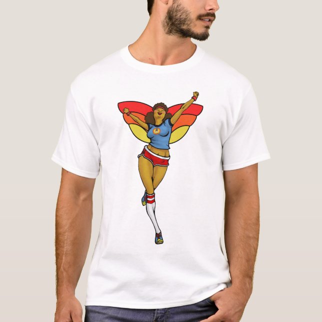 Camiseta anjo do exercício 70s (Frente)