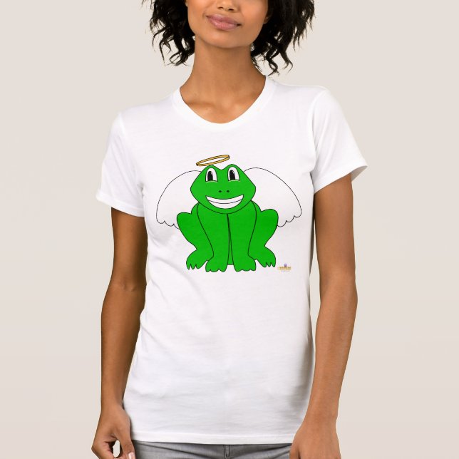 Camiseta Anjo do Sapo Verde Sorridente do bobo (Frente)