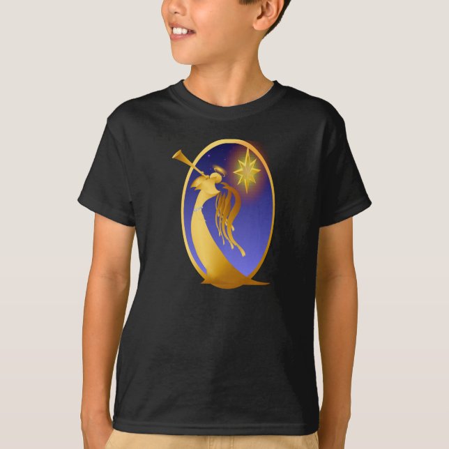 Camiseta Anjo Dourado do Natal (Frente)