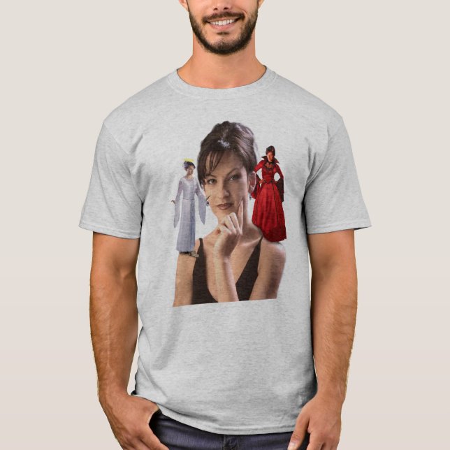 Camiseta Anjo e diabo em meus ombros (Frente)