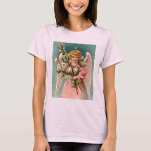 Camiseta Anjo Fofo de Vestido Rosa