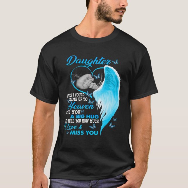 Camiseta Anjo Guardião Filha no Céu Senhorita Filha Meu (Frente)