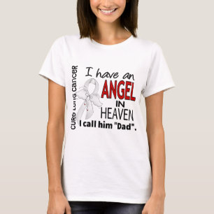 Camiseta Anjo no câncer pulmonar do pai do céu