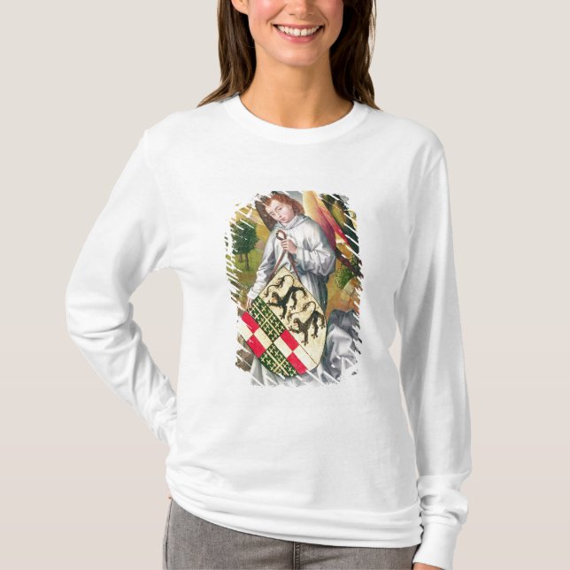 Camiseta Anjo que guardara um protetor com dois leopardos (Frente)