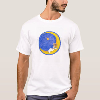 Camiseta Anjo que Napping na lua