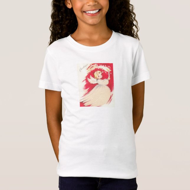 Camiseta Anjo retro da modificação do meio século bonito do (Frente)