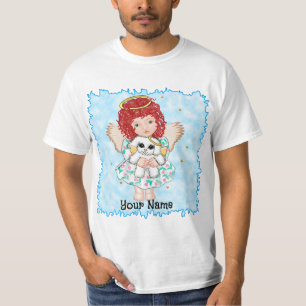 Camiseta Anjo Segurando Cachorro