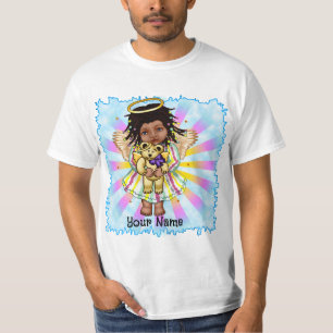 Camiseta Anjo Segurando Urso