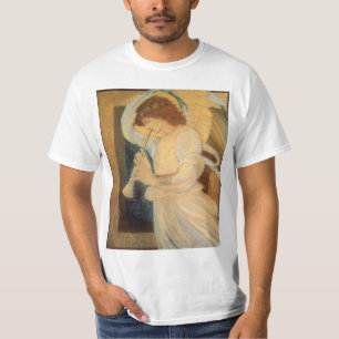 Camiseta Anjo tocando Flageolet por Burne Jones