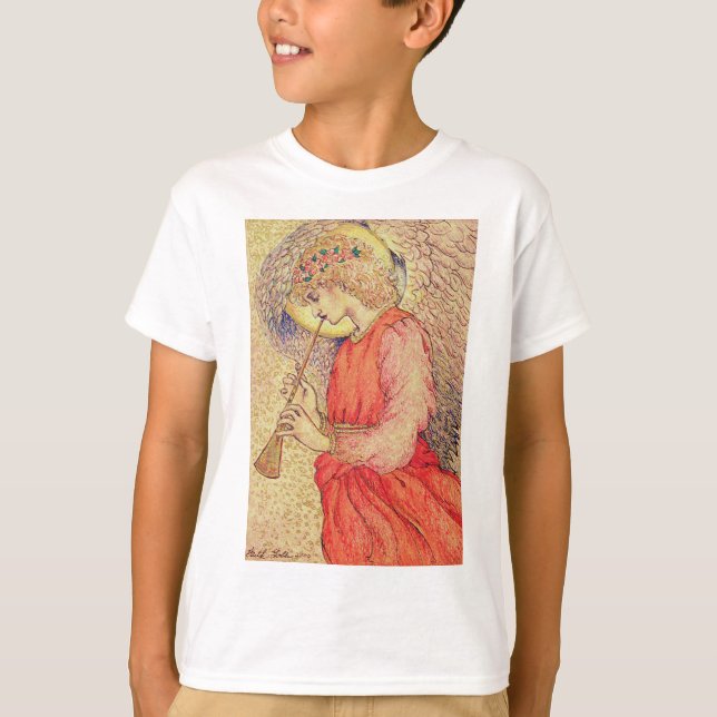 Camiseta Anjo Tocando uma Flauta (Frente)
