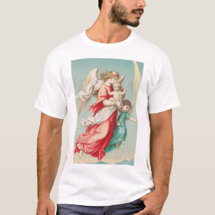 Camiseta Anjos da Guarda Carregando uma Criança Arte Etérea