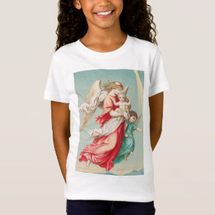 Camiseta Anjos da Guarda Carregando uma Criança Arte Etérea