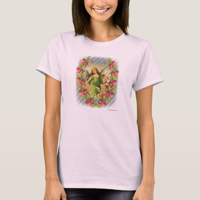 Camiseta anjos e rosas - personalizados (Frente)