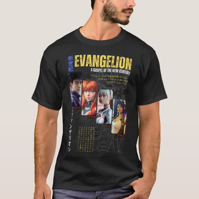 Camiseta Anjos Evangelion (Frente)
