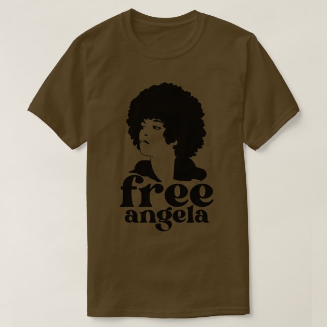 Camiseta Anjos livres Angela Davis (Frente do Design)
