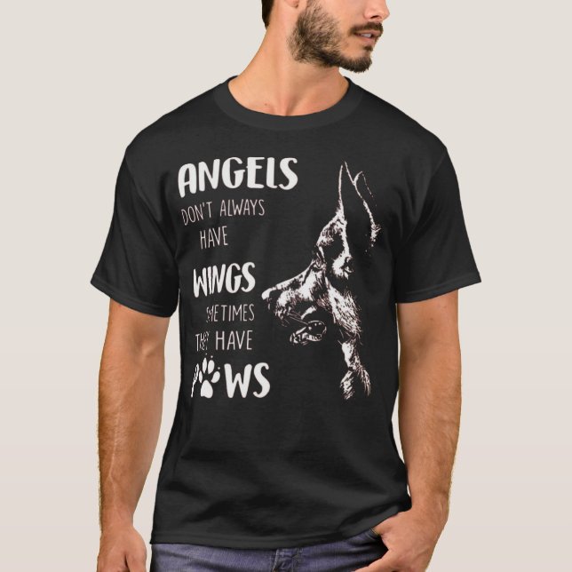 Camiseta Anjos nem sempre têm asas às vezes (Frente)