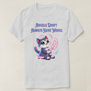 Camiseta Anjos Nem Sempre Têm Camisa-T de Asas