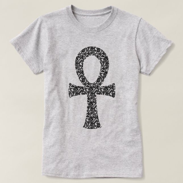 Camiseta Ankh Swirl Padrão T-Shirt (Frente do Design)