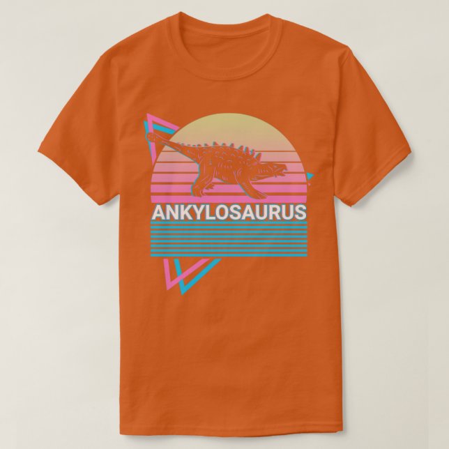 Camiseta Ankylosaurus Dinosaur Retro (Frente do Design)