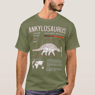 Camiseta Ankylosaurus Dinossaur Fata Nerd Paleontólogo
