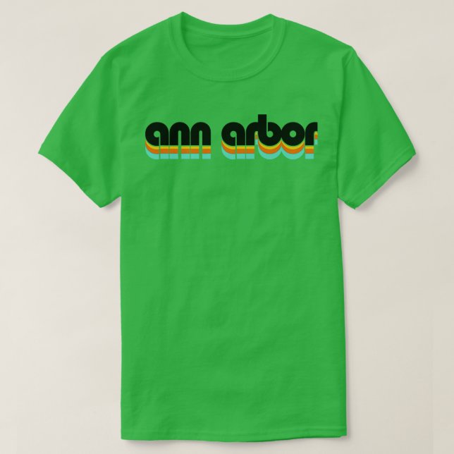 Camiseta Ann Arbor Retro Throwback Baseball TSirt (Frente do Design)