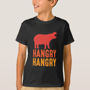 Camiseta Ann Hangry Hippopotamus, um trocadilho do zoológi