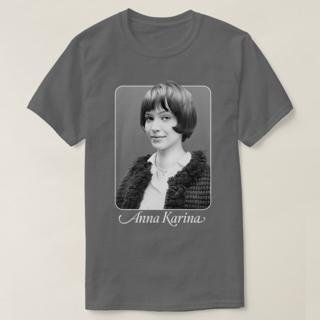 Camiseta Anna Karina Retro Style Fan Artwork (Frente do Design)