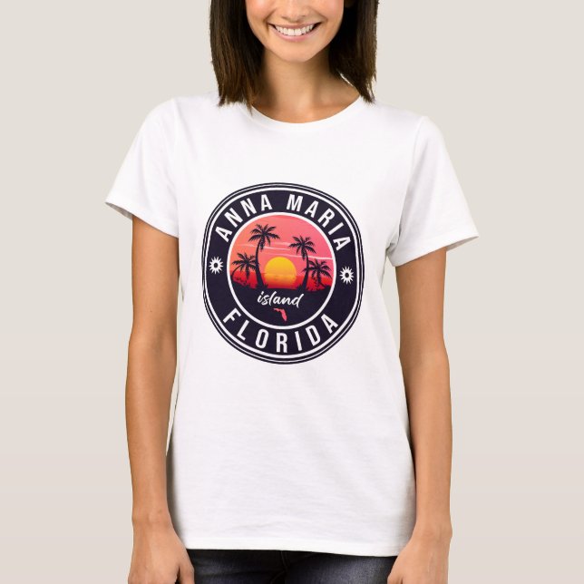 Camiseta Anna Maria Island Florida Beach Retro Souvenir (Frente)