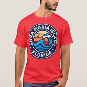 Camiseta Anna Maria Island Florida Fl Ondas Náuticas Ondas 